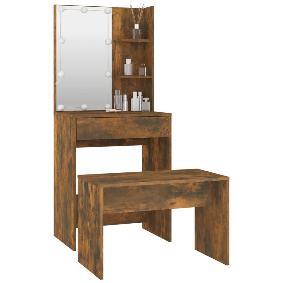 SCHMINKTISCH Dugan 60/40/140 cm - Taupe, Holzwerkstoff (60/140/40cm) - Nettlife