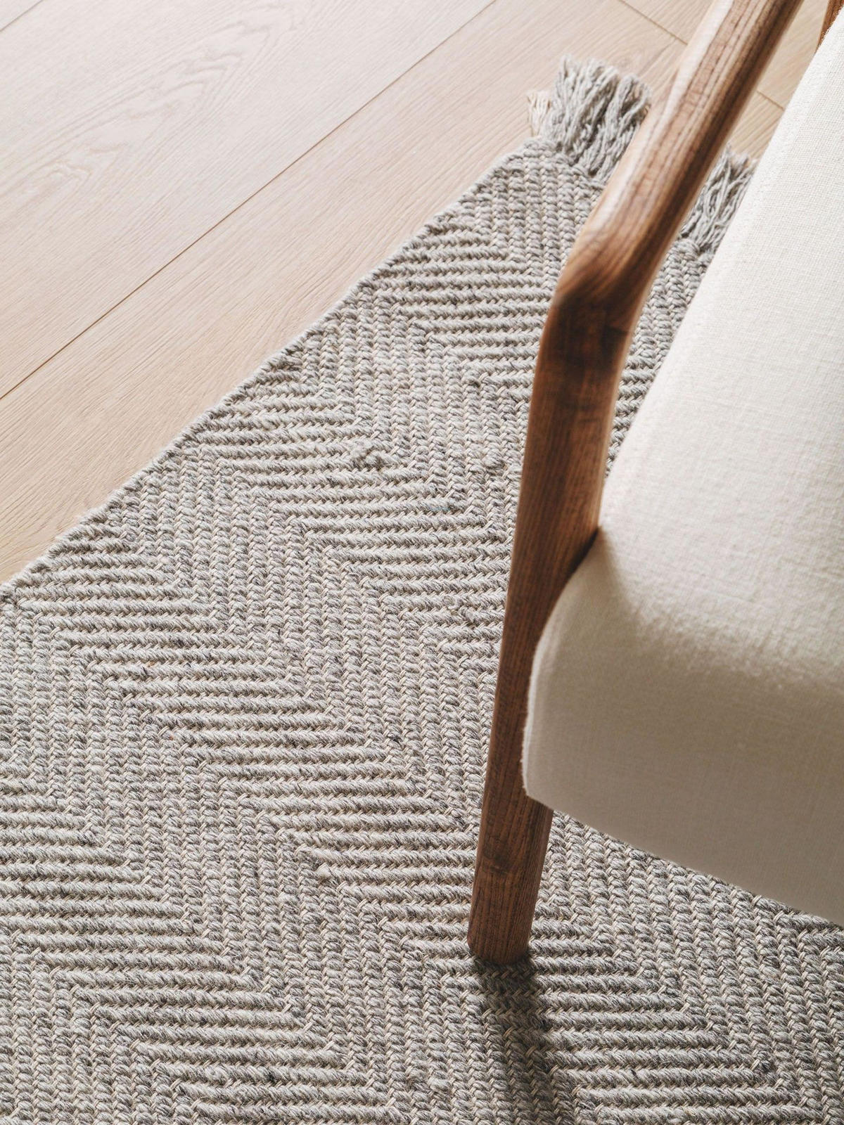 WOLLTEPPICH Lars Hellgrau 80x150 cm - Grau, Textil (80/1cm) - KUNSTLOFT