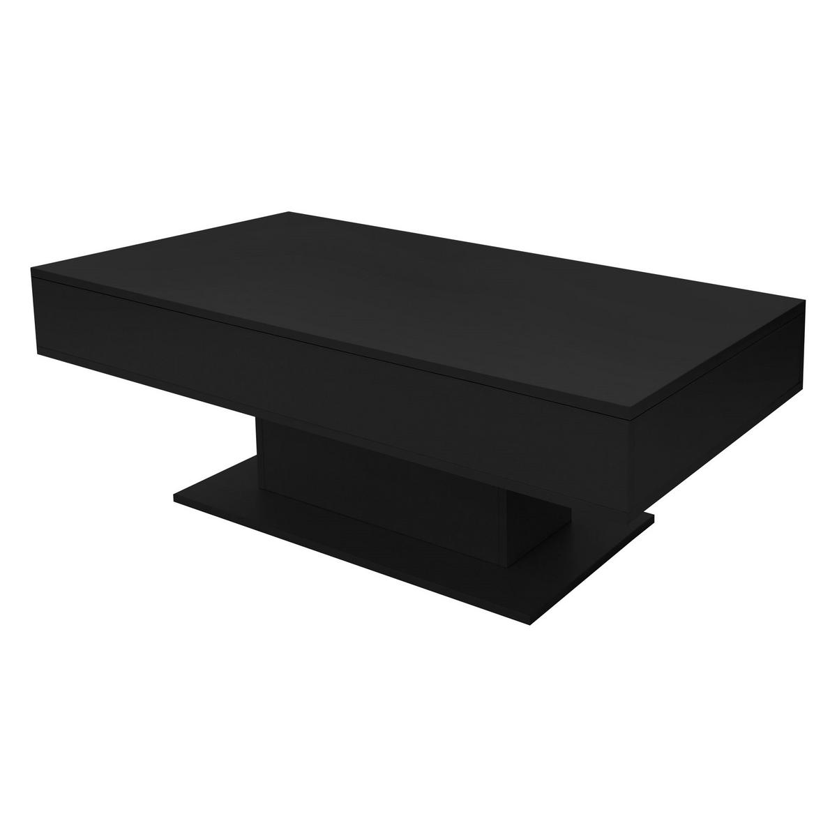 COUCHTISCH rechteckig Schwarz 110/60/40 cm - Schwarz, Holzwerkstoff (60/40/110cm) - ML-DESIGN