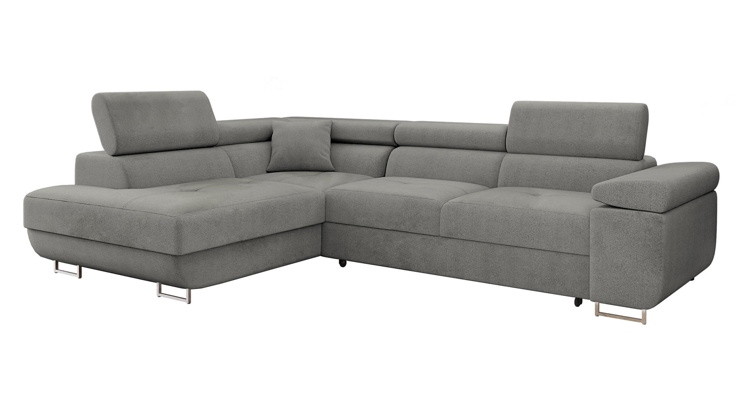 ECKSOFA Torezio, Seite: Links - Dunkelgrau, Holz/Textil (274/203cm) - MIRJAN24