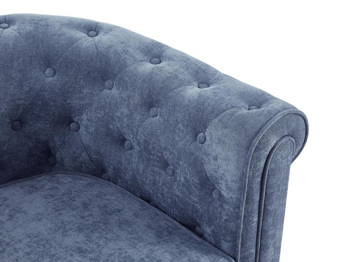 SESSEL - Stoff - Blau - CHESTERFIELD - Blau, Textil (78/72/82cm) - Vente-Unique