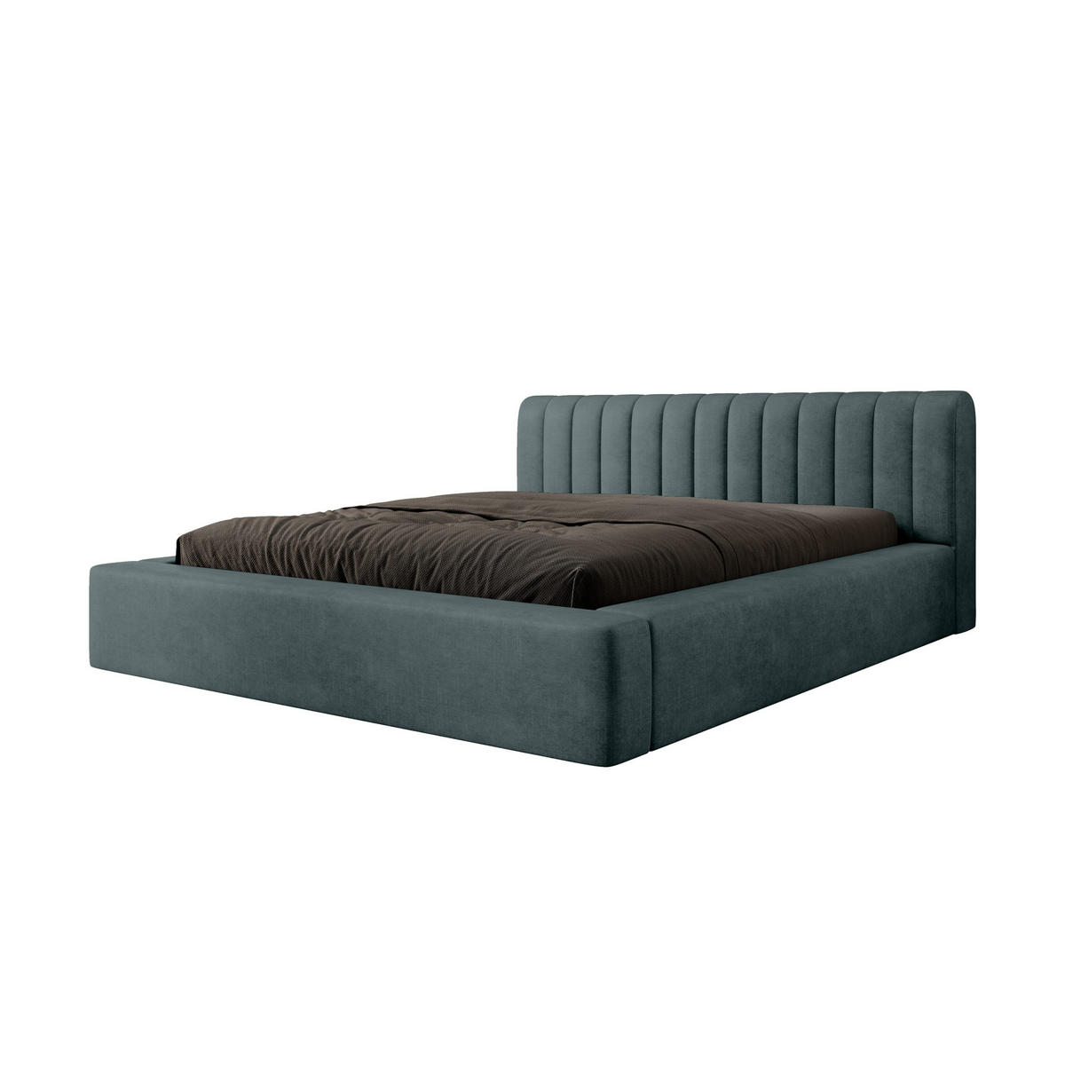 POLSTERBETT aus Polyester Vurmat 160x200 cm, Dunkelgrün - Smaragdgrün, Textil (160/200cm) - Fedve