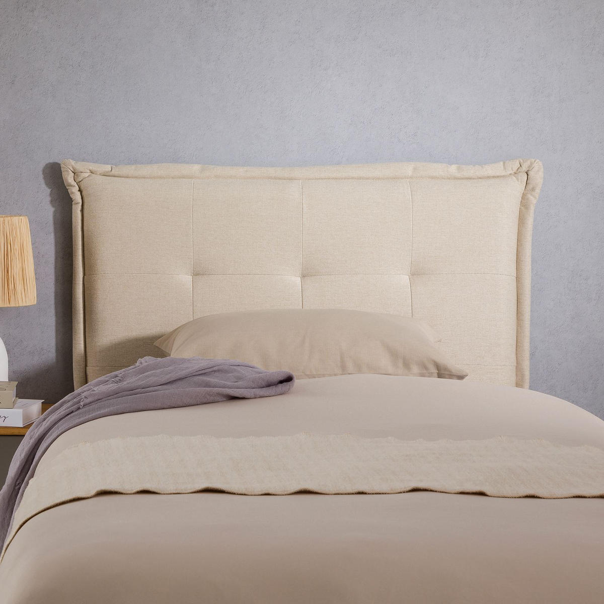 KOPFTEIL JALEYA 90X190 CM - Beige, Textil (91/99/7cm) - IDIMEX