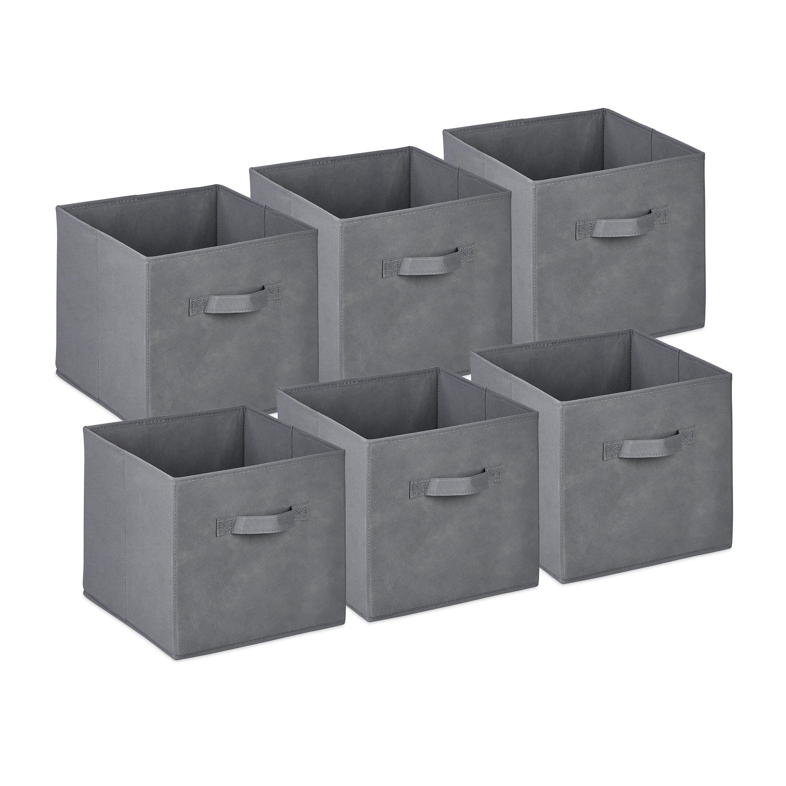 Relaxdays KRABICE Světle šedá 6-ks-set skládací