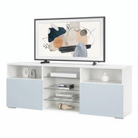 LOWBOARD Granada Front in Denim matt - Pastellblau, Holzwerkstoff (146/54/35cm) - Vladon