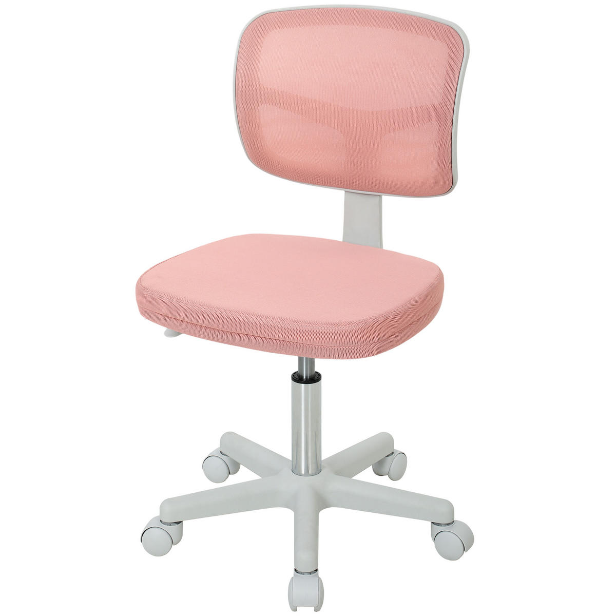 BÜROSTUHL Rosa ohne Armlehnen 48/48/77,5-89,5 cm - Pink, Textil (48/89.5/48cm) - PANGIVO