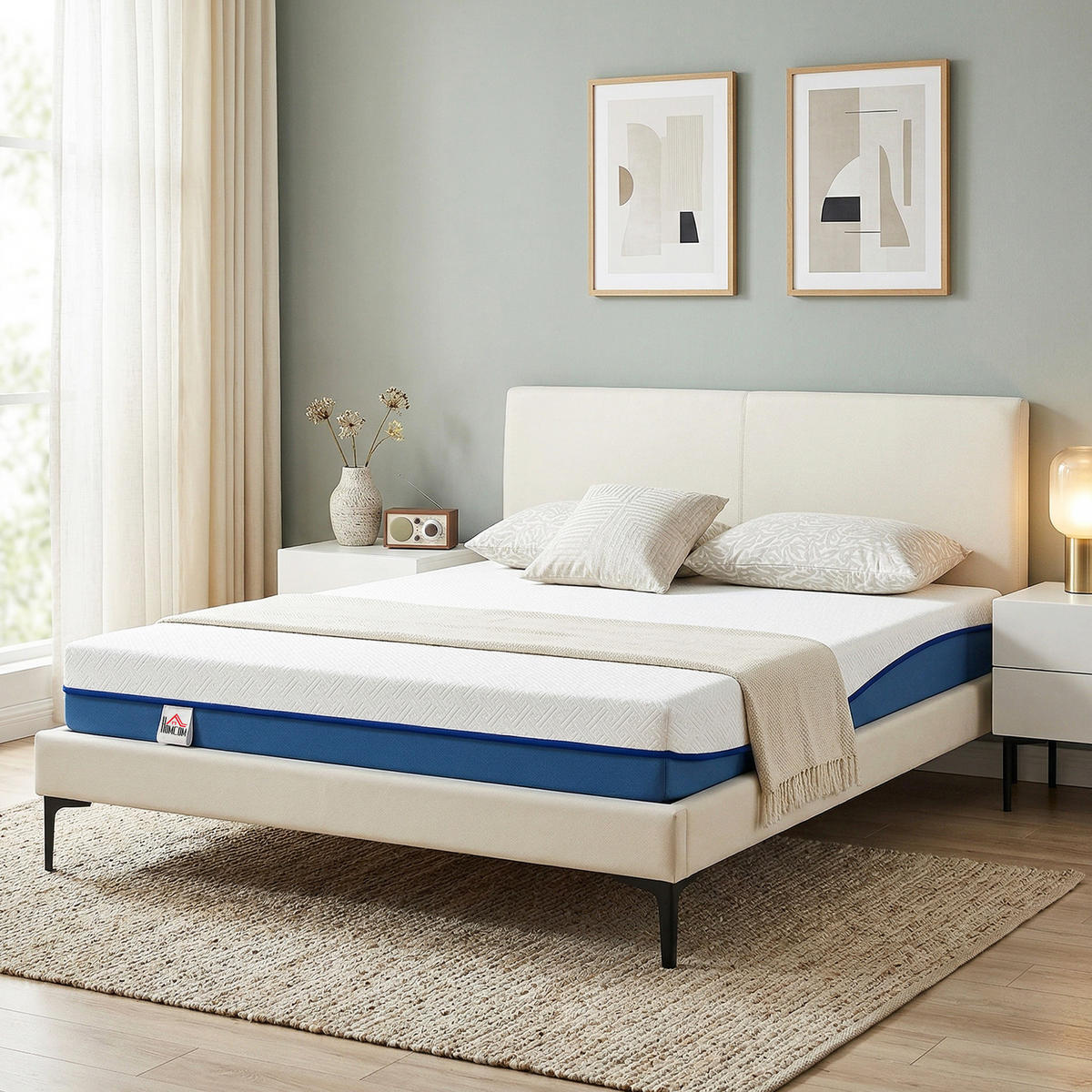 MATRATZE 160/200 cm DE-18535 mit Grüner-Tee-Infusion - Weiß, Textil (160/200cm) - ComfortXL
