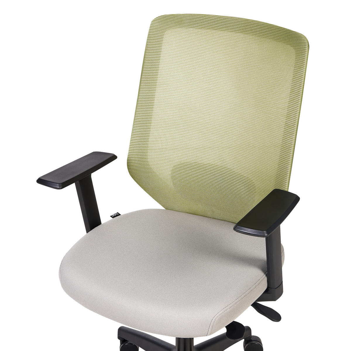 BÜROSTUHL Hellgrün Virtuoso - Schwarz/Grau, Textil (53/97/53cm) - Beliani