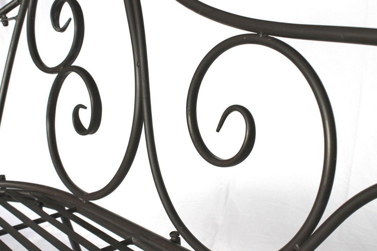 GARTENBANK aus Metall 2-Sitzer 120 cm Braun 140486 - Braun, Metall (60/95/120cm) - DanDiBo