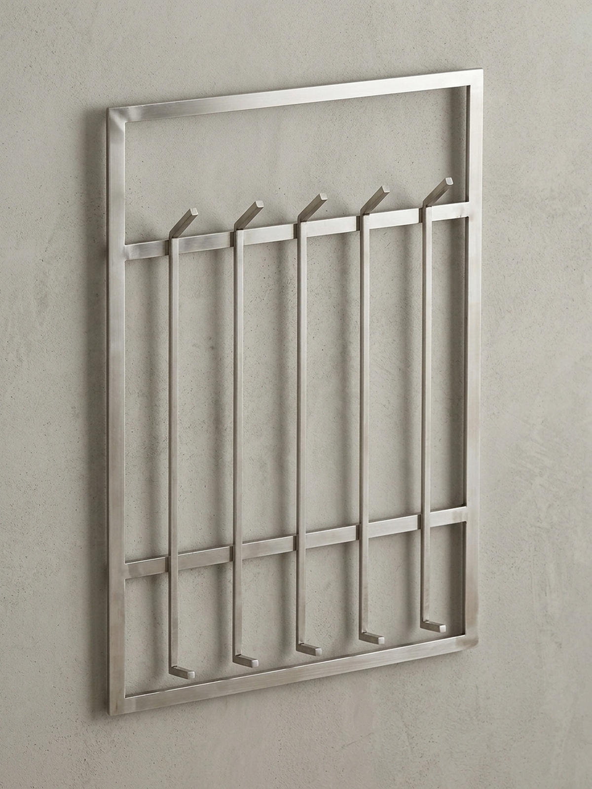 WANDGARDEROBE Metall Silber Modern 60x100x7,5 cm schlichtes Design - Silberfarben, Metall (60/100/8cm) - KADIMA DESIGN