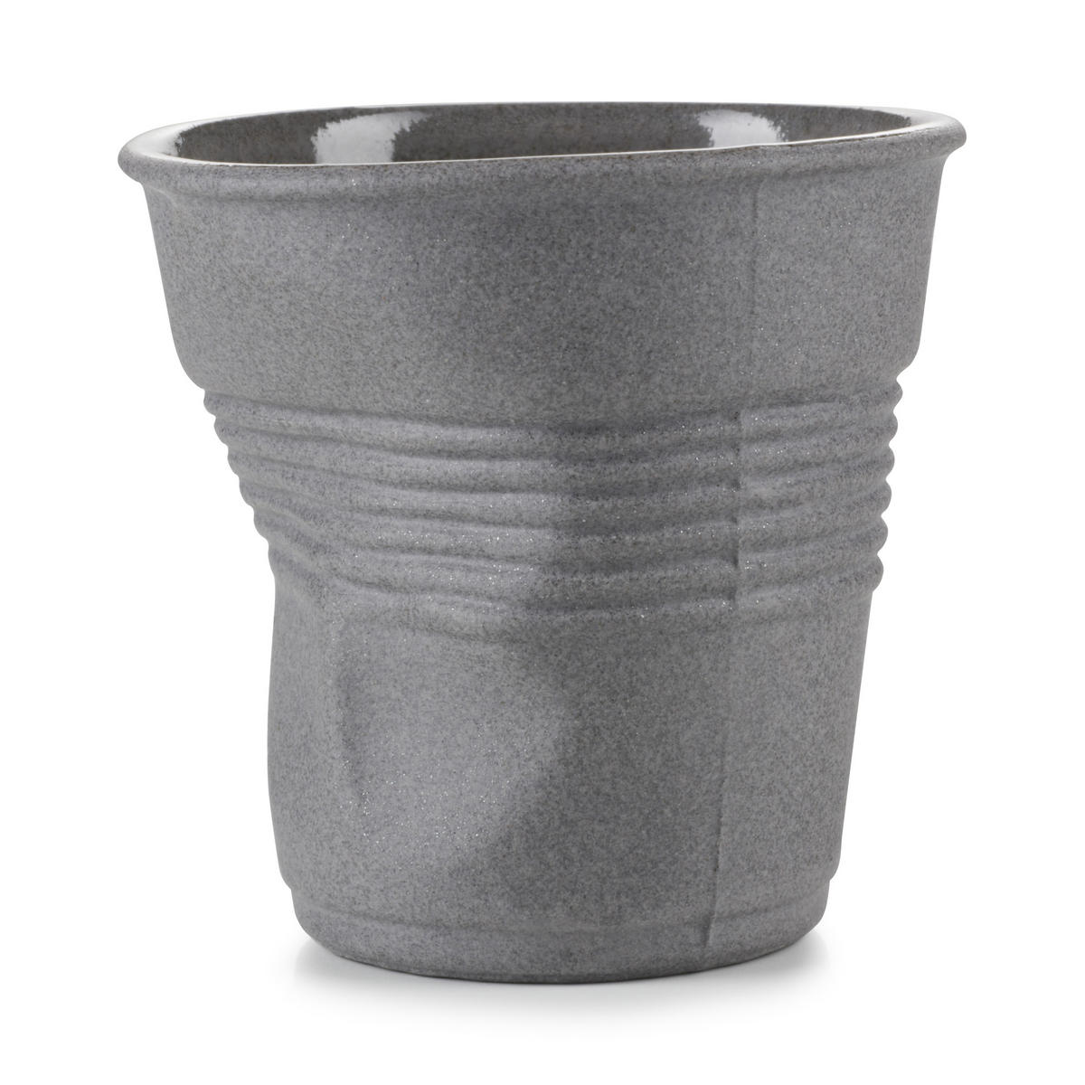 KNICKBECHER Espresso 0,08 l wie Recyclingmaterial - Grau, Keramik (0.08L) - Revol Porcelaine France