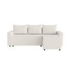ECKSOFA Goka L mit Schlaffunktion, Weiß - Weiß, Textil (230/146cm) - Fedve