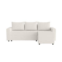 ECKSOFA Goka L mit Schlaffunktion, Weiß - Weiß, Textil (230/146cm) - Fedve