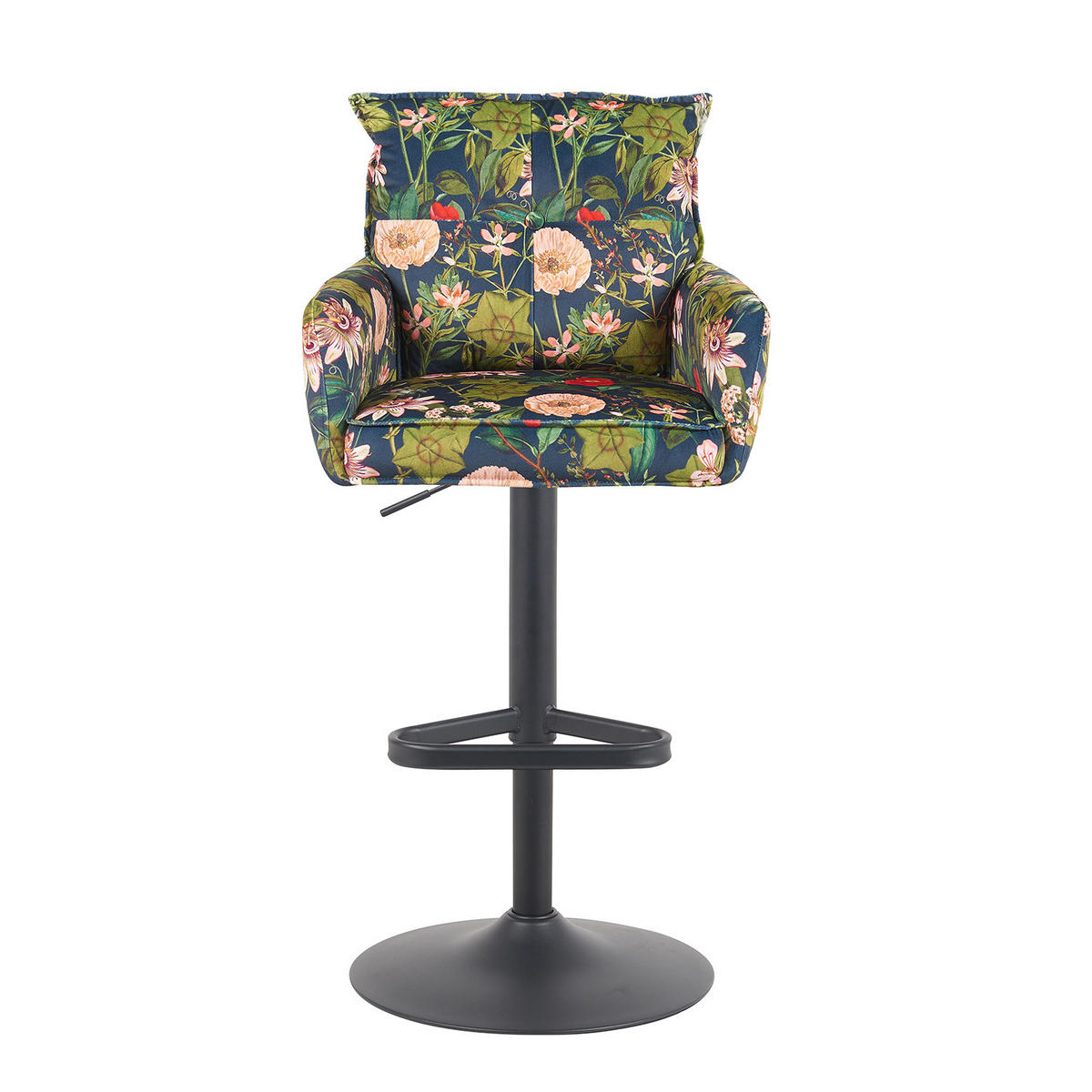 BARHOCKER Nova 2er-Set - Multicolor/Schwarz, Textil/Metall (55/100/58cm) - DUBI Möbel