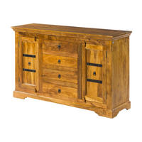 SIDEBOARD Akazie 150x45x89 honig lackiert OXFORD #0513 - Braun, Holz (150/89/45cm) - Massivmoebel24