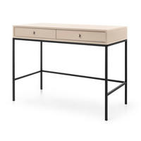 SCHMINKTISCH Monti, Schubladen, 104 cm, Beige + Schwarz - Beige/Schwarz, Holz/Metall (104/78/50cm) - Emporius