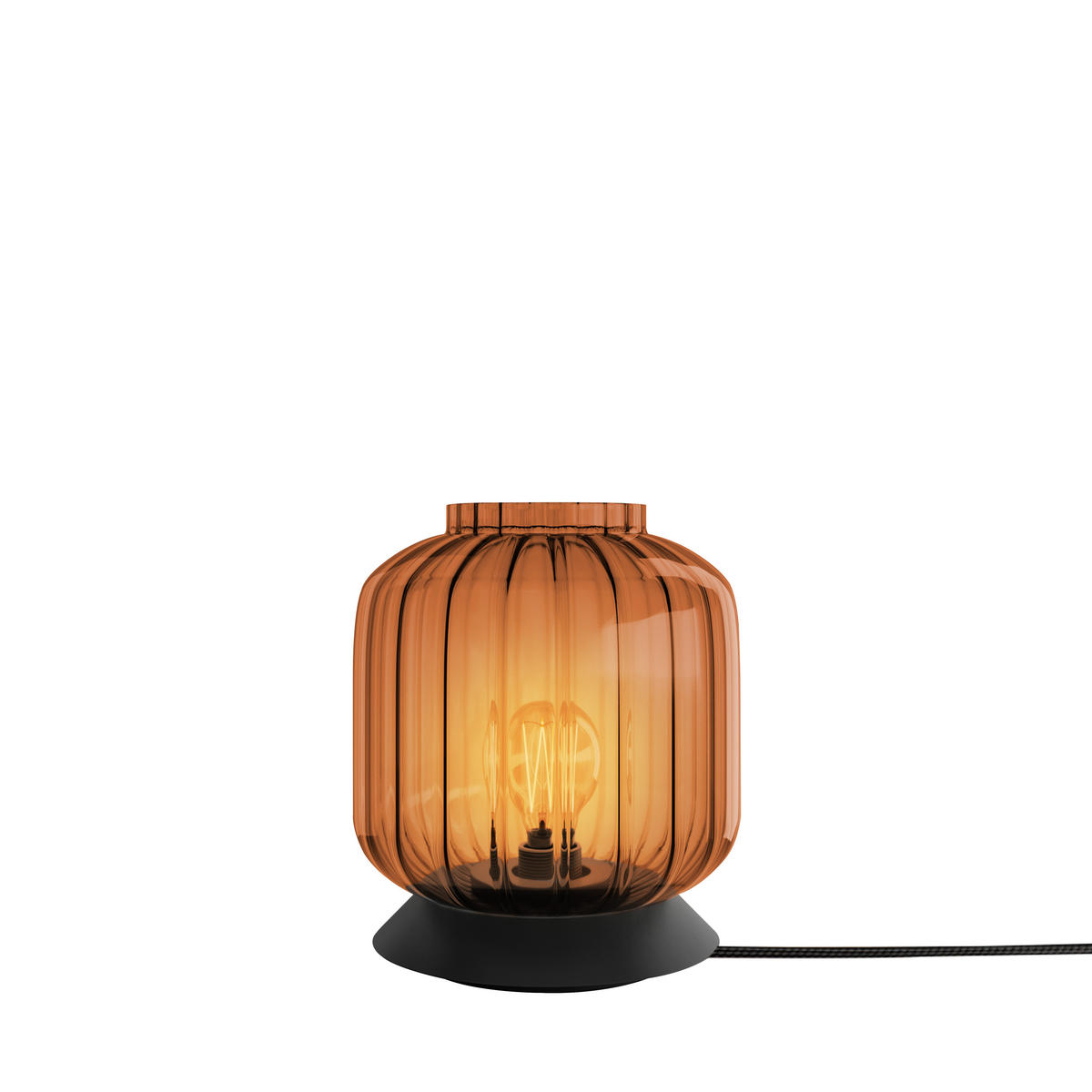 TISCHLAMPE Velo Braun Ø 20cm - Braun, Glas (20/20/23cm) - s.luce