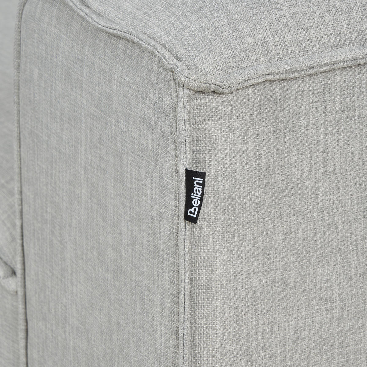 OTTOMANE Hellgrau Ardal - Hellgrau/Schwarz, Textil (86/45/86cm) - Beliani