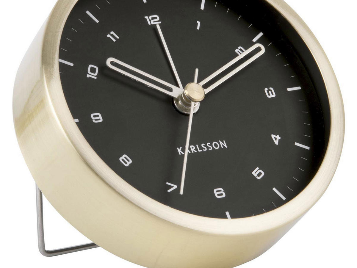 WECKER Gold 9/9 cm - Goldfarben, Metall (9/9/3cm) - KUNSTLOFT