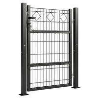 GARTENTOR Verzinktes Metall Dunkelgrau - Dunkelgrau, Metall (6/131cm) - Outsunny