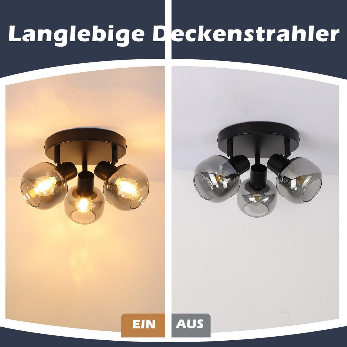 DECKENLEUCHTE Macintyre 19/19/16.5cm - Schwarz, Metall (19/19/16.5cm) - Nettlife