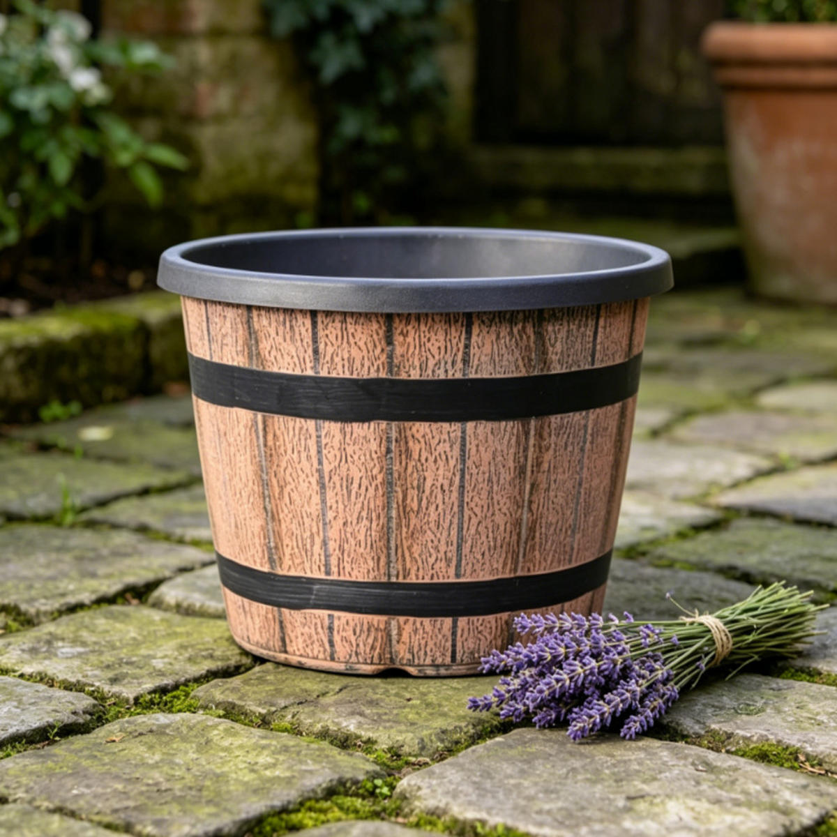 BLUMENTOPF, Kunststoff, 20,23 × 13,93 cm, 2 Stück - Braun, Kunststoff (20.23/13.93cm) - Weltevree