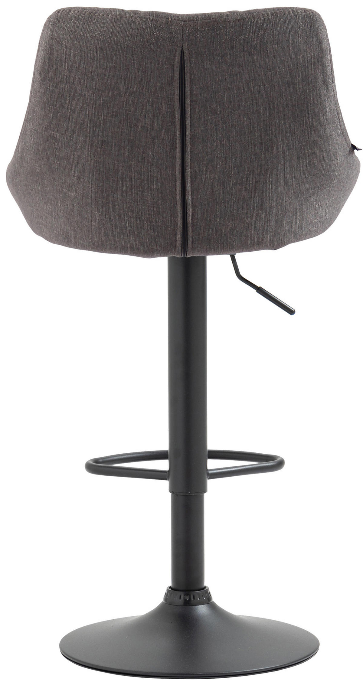 BARHOCKER Stoff grau - Schwarz/Grau, Textil/Metall (46/83/49cm) - CLP