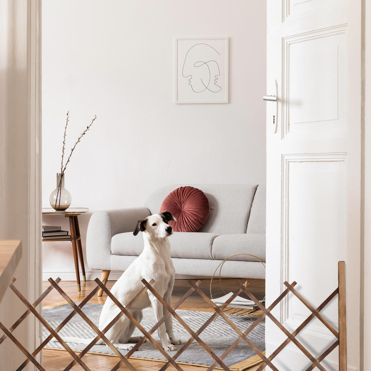RANKGITTER - Hellbraun, Holz (185/73/28cm) - Relaxdays