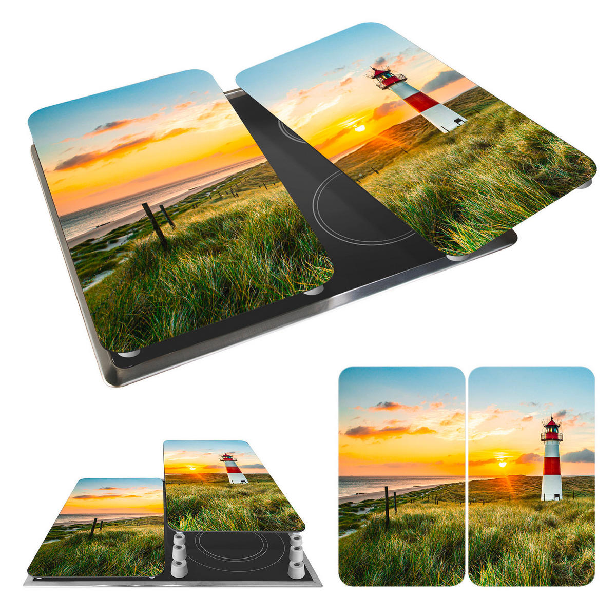 HERDABDECKPLATTEN Glas Lighthouse 52/30/1,8 cm - Multicolor, Glas (30/1.8/52cm) - Maximex