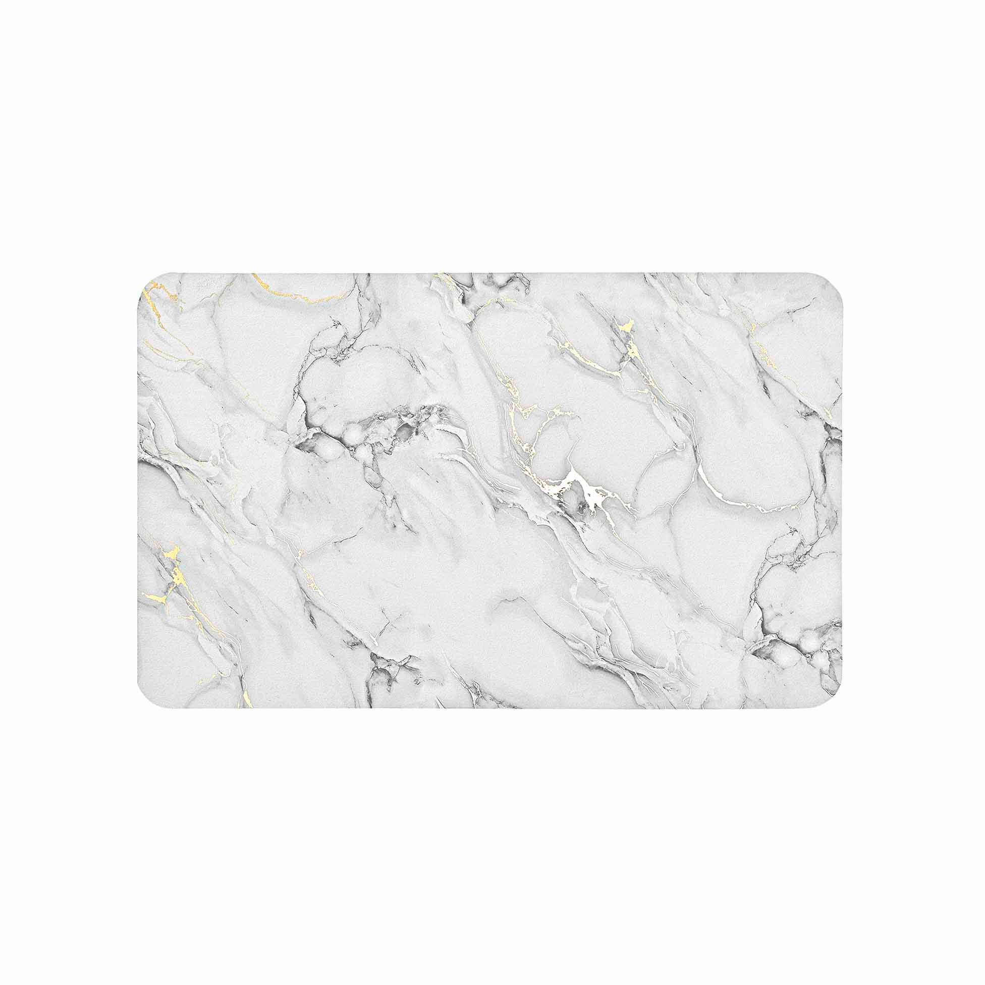 BADEZIMMERMATTE Marmorimitat 50/80 cm - Grau, Textil (50/80cm) - Douceur d´intérieur