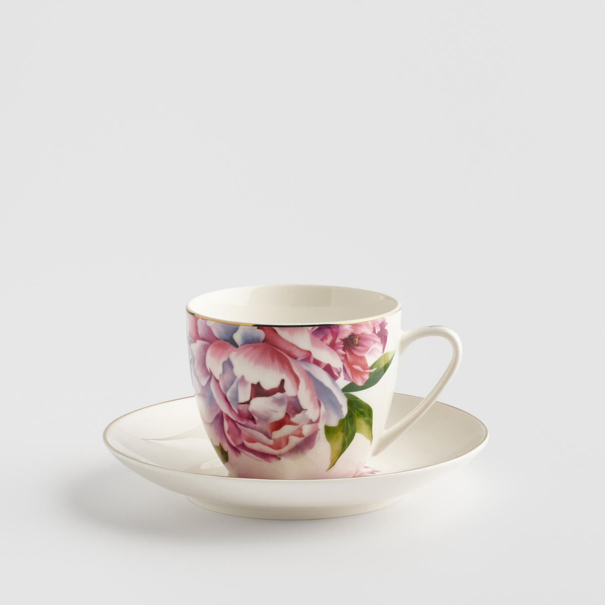 TASSE MIT UNTERTASSE Aurelis - Multicolor, Keramik (0.19L) - home&you