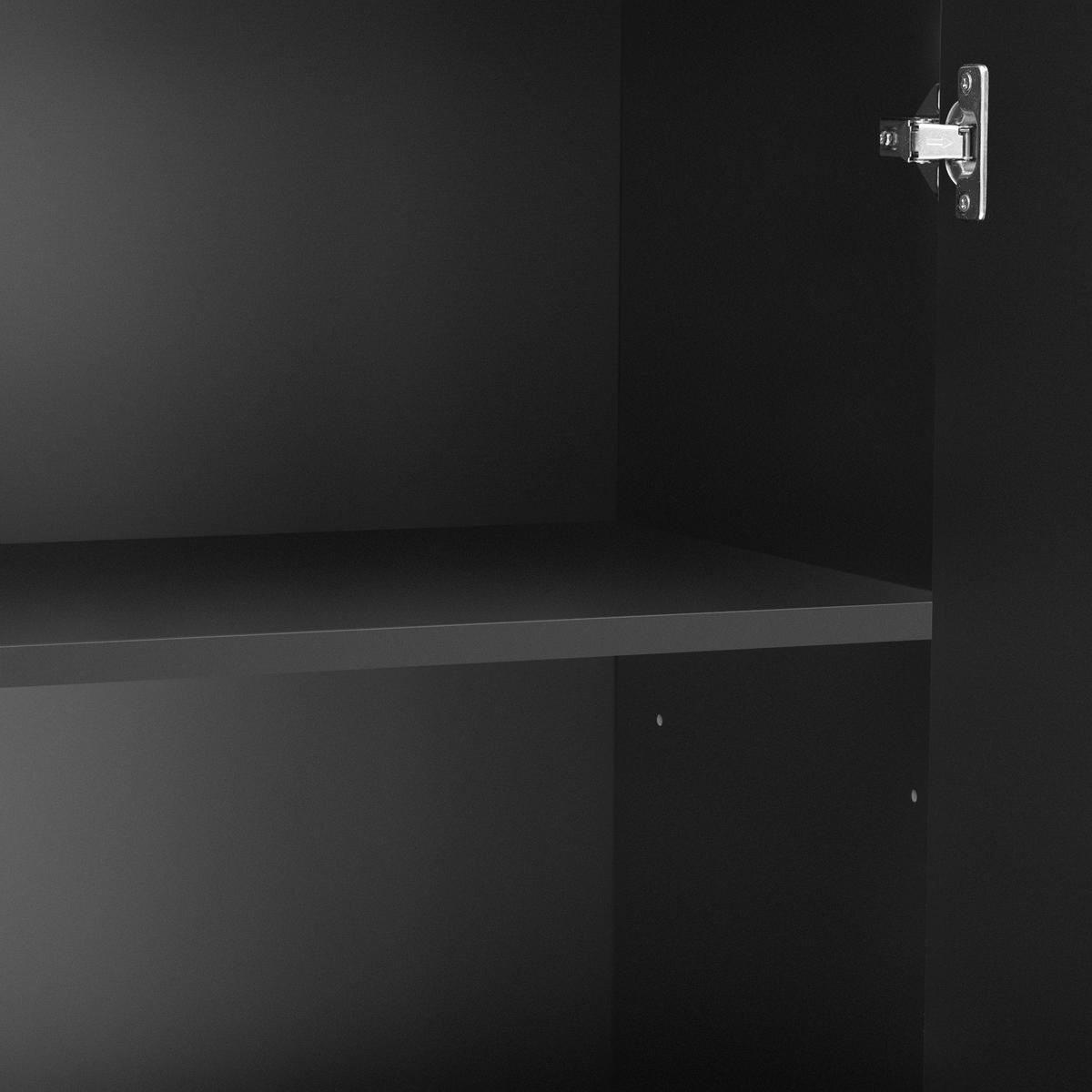 SIDEBOARD Schwarz Gold - Schwarz, Holzwerkstoff (140/80/40cm) - Urban Meuble