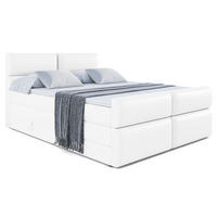 BOXSPRINGBETT BOXI3-Z KING - 120x200 - H3/H4 - Weiß Hochglanz - Weiß Hochglanz, Holzwerkstoff (120/200cm) - ALTDECOR