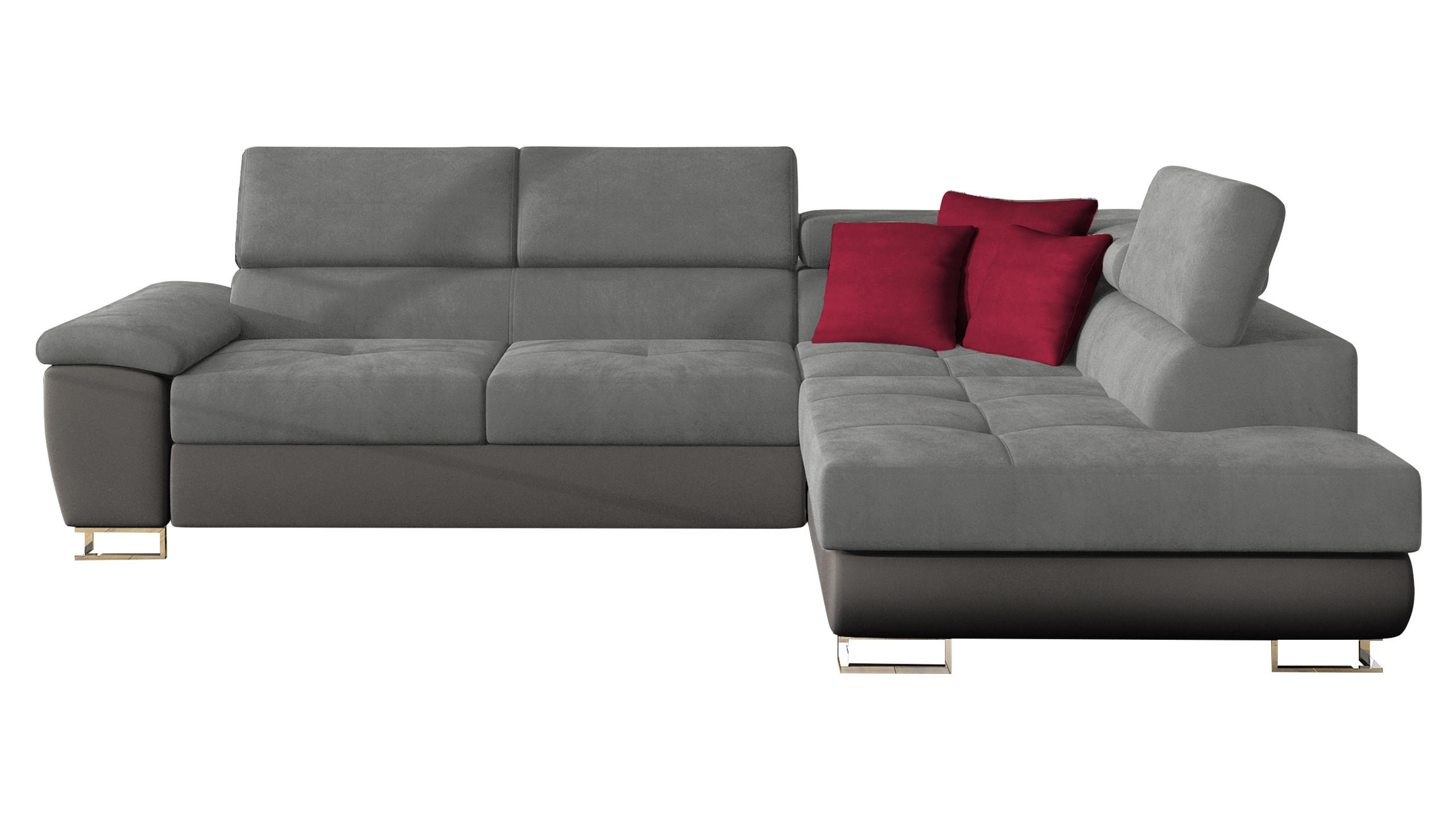 ECKSOFA Cotere, Seite: Rechts - Dunkelgrau, Holz/Textil (270/202cm) - MIRJAN24