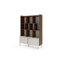 BÜCHERREGAL PAURO 05 113/160/42 cm in Walnuss Alba / Kaschmir - Kaschmir/Walnussfarben, Holzwerkstoff (113/160/42cm) - Deine Möbel 24