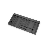 BESTECKEINSATZ Optima für Universalschublade, Modul 1.000mm, Kunststoff, Anthrazitgrau - Anthrazit, Kunststoff (49.6/6/96.9cm) - EMUCA