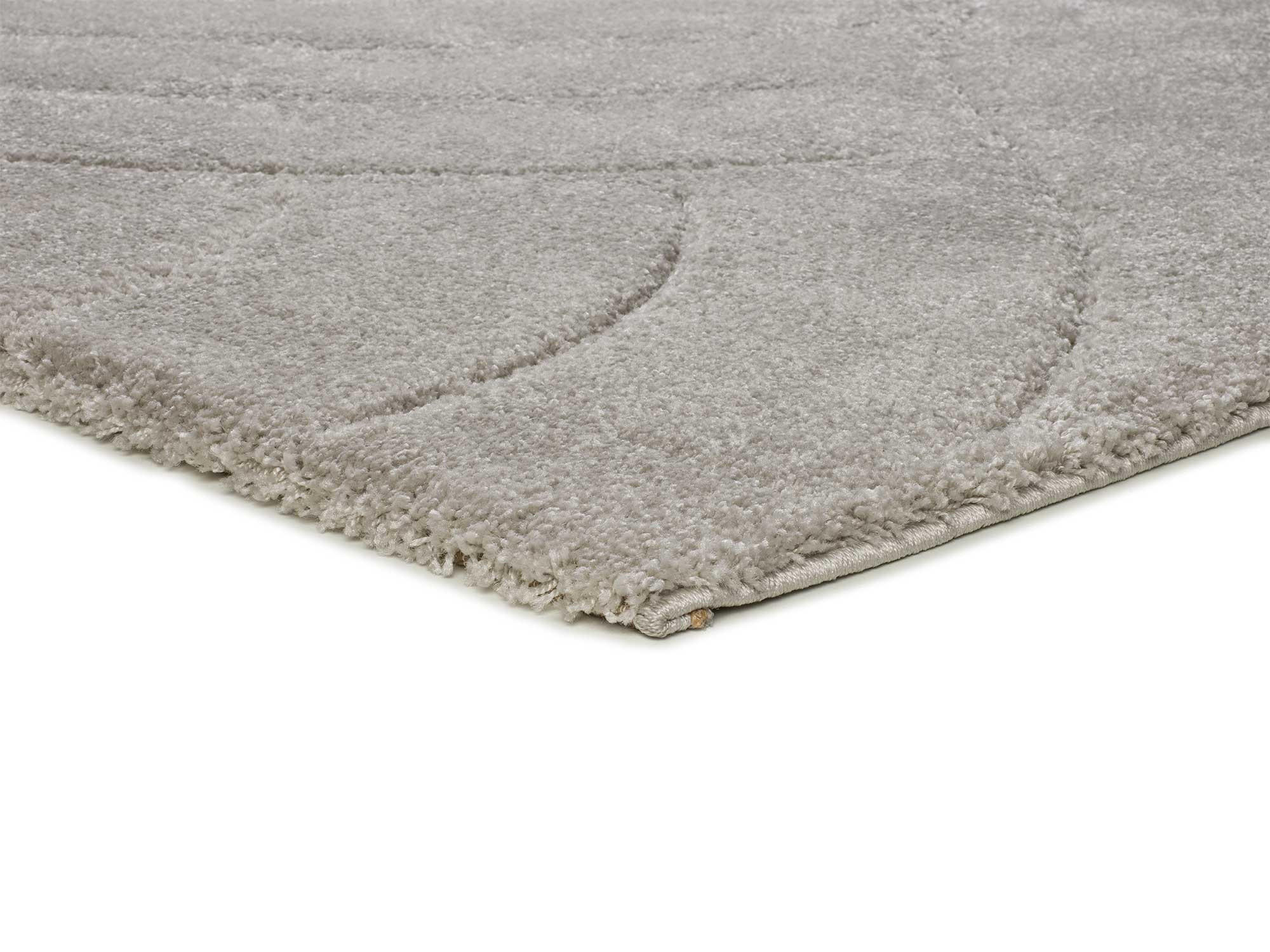 HOCHFLORTEPPICH Silber Molier 133/190 cm - Silberfarben, Naturmaterialien/Textil (133/190cm) - Atticgo