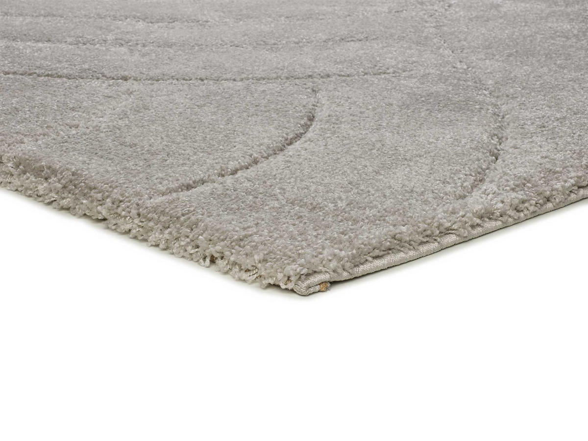 HOCHFLORTEPPICH Silber Molier 133/190 cm - Silberfarben, Naturmaterialien/Textil (133/190cm) - Atticgo