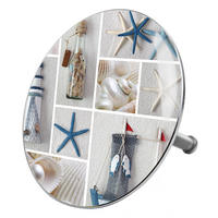 BADEWANNENSTÖPSEL Meeresbrise - Beige, Metall (8/10/10cm) - Sanilo