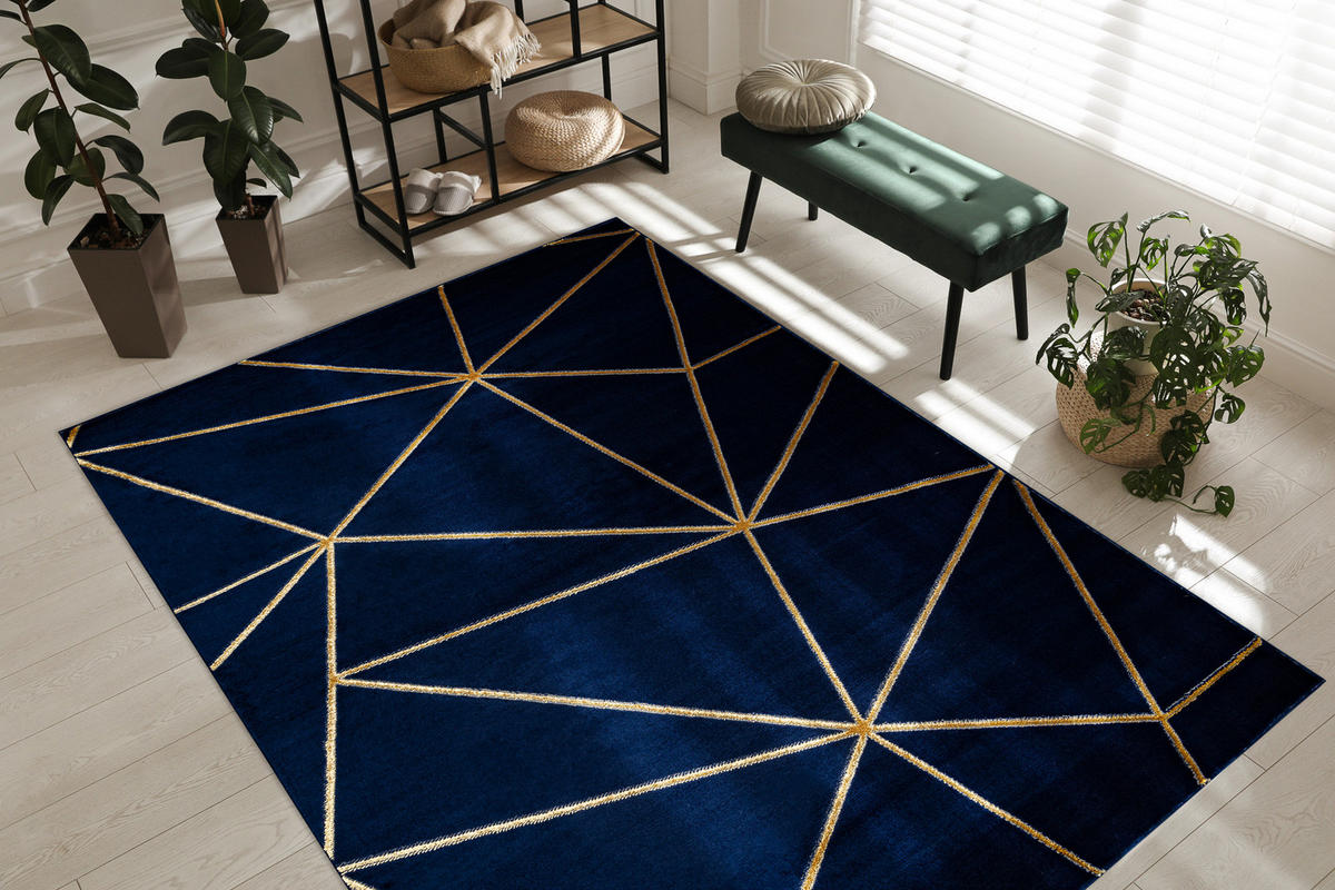 TEPPICH Emerald 120/170 cm - Blau, Textil (120/170cm) - rugsX