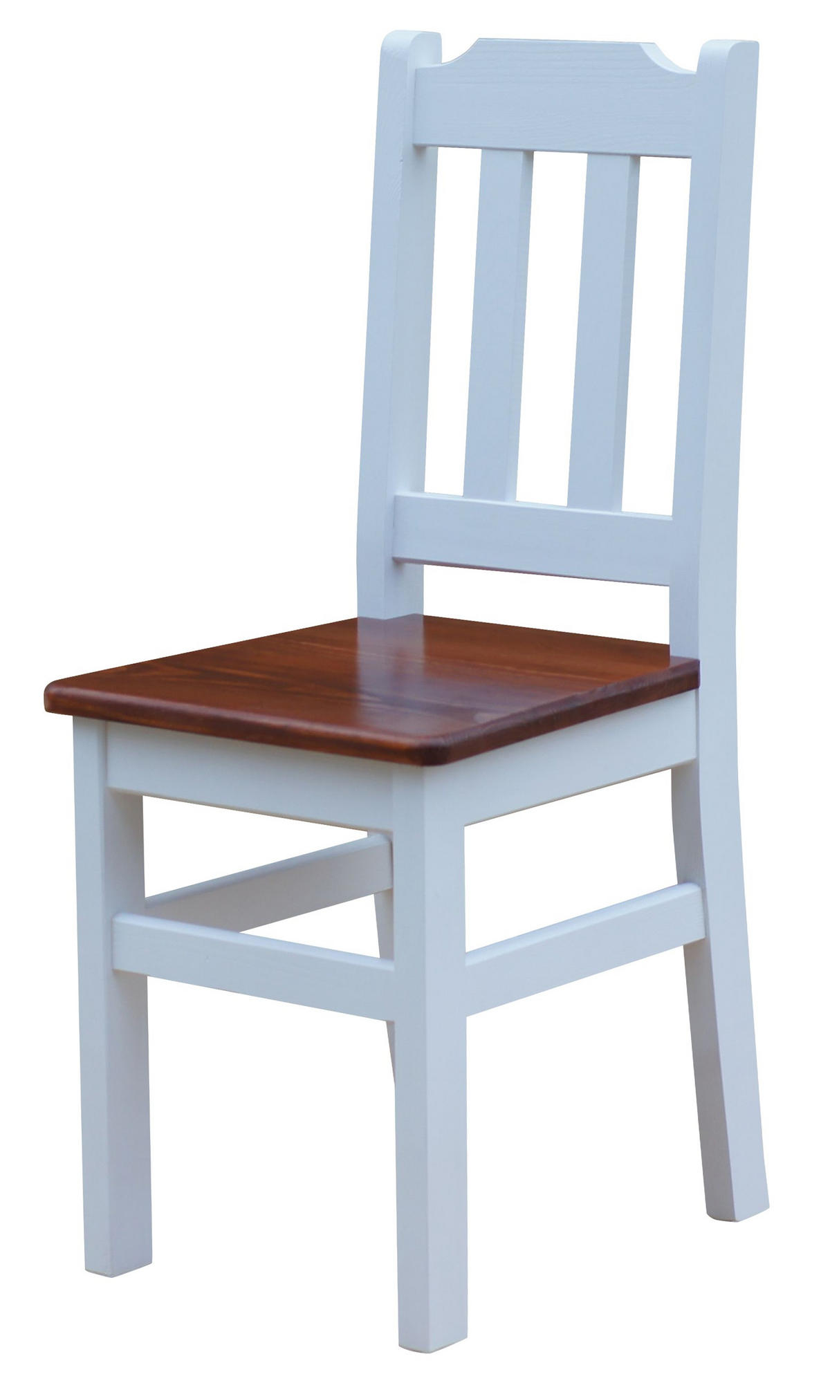 HOLZSTUHL Massiv Kiefer Holz, Weiss/Calvados, 90 x 36 x 39 cm - Kirschbaumfarben, Holz (39/90/36cm) - Koma