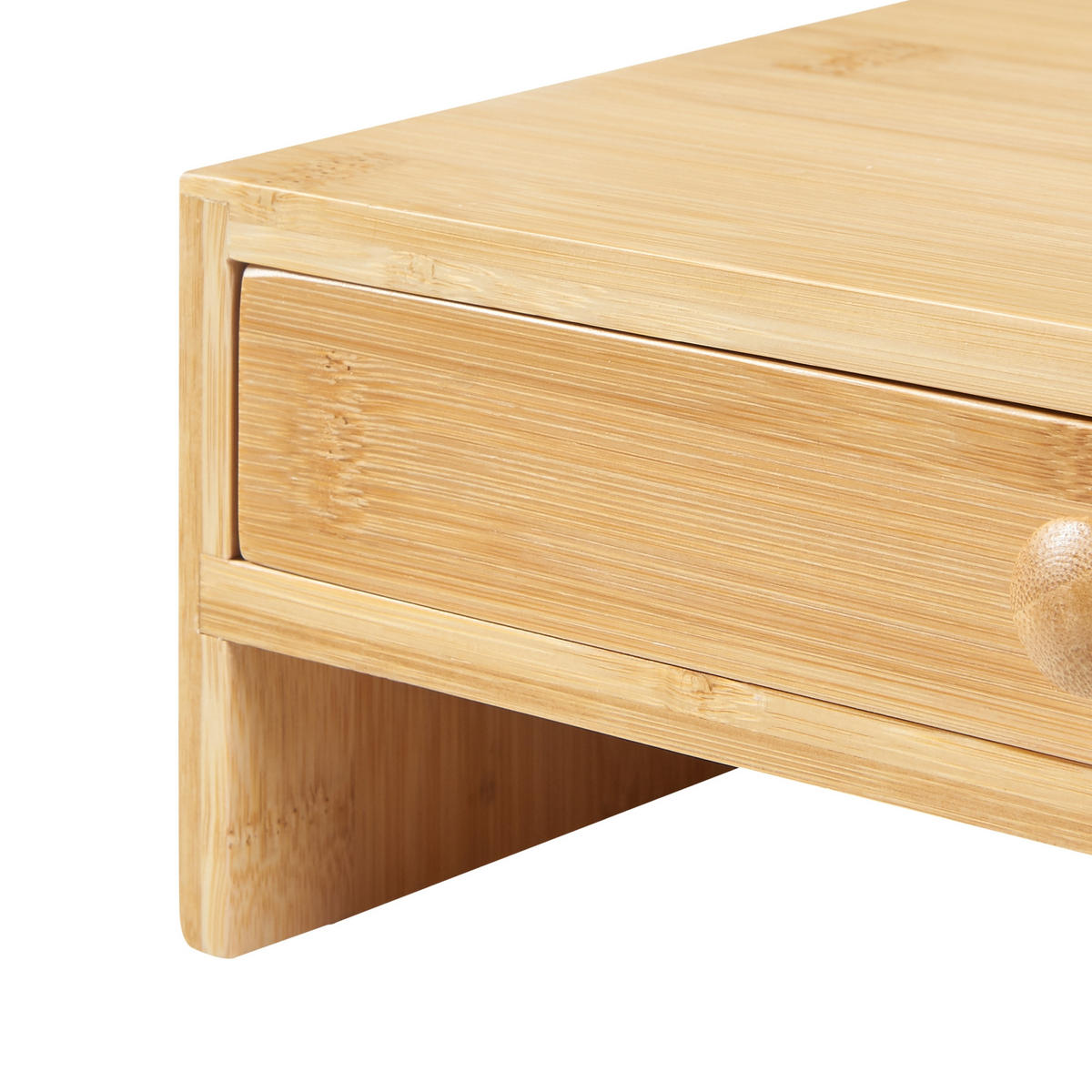 MONITORSTÄNDER Hallstahammar - Naturfarben, Holz (18/56/9.5cm) - [en.casa]