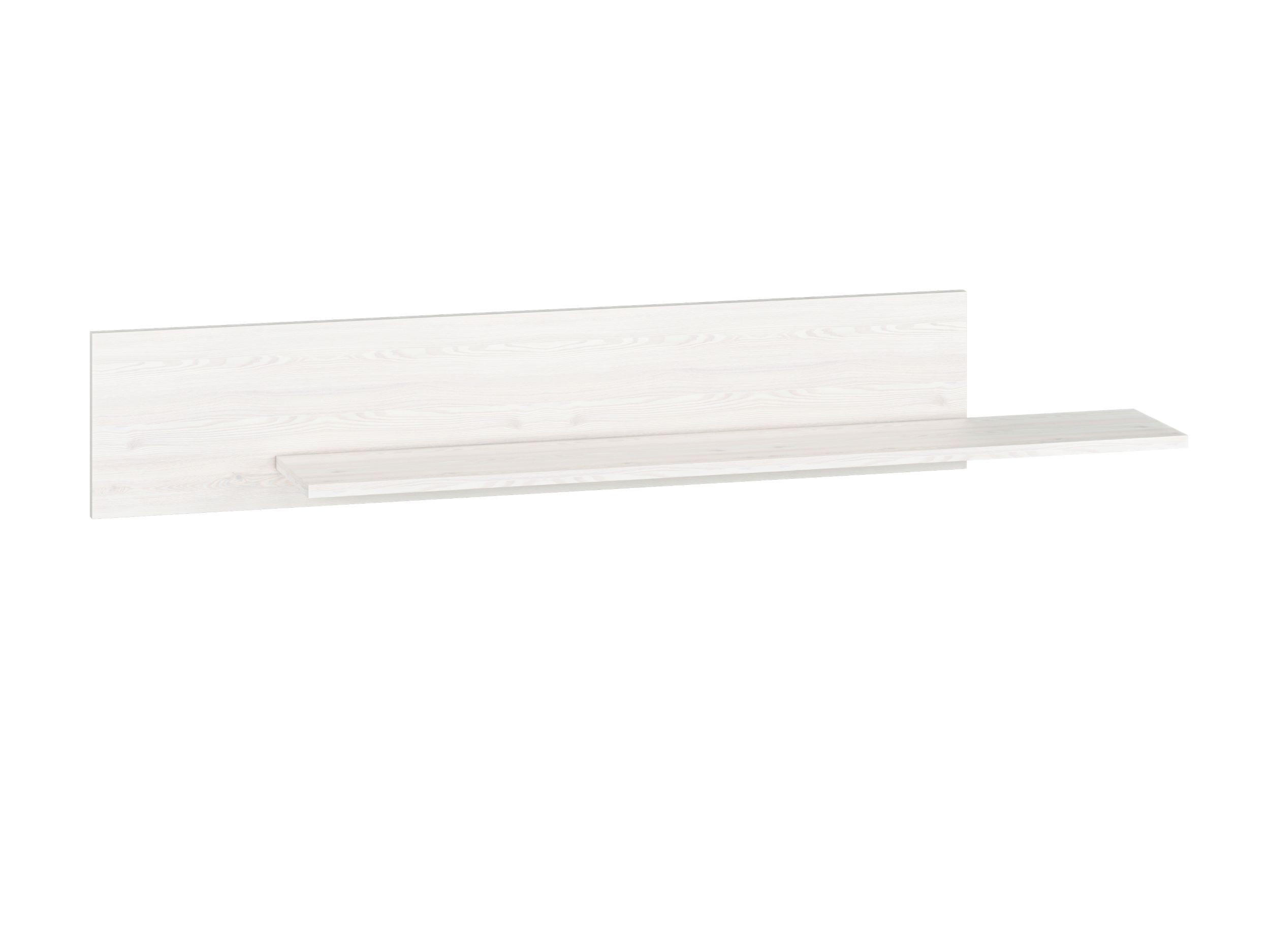 WANDREGAL Blanco Pinie weiß / grau 138 / 21 / 23cm - Weiß, Holz/Holzwerkstoff (138/23/21cm) - Feldmann-Wohnen