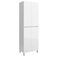 HOCHSCHRANK INFINITY White Gloss 600 x 1810 x 370 mm 4 Türen - Weiß Hochglanz/Alufarben, Holz (60/181/37cm) - Salgar