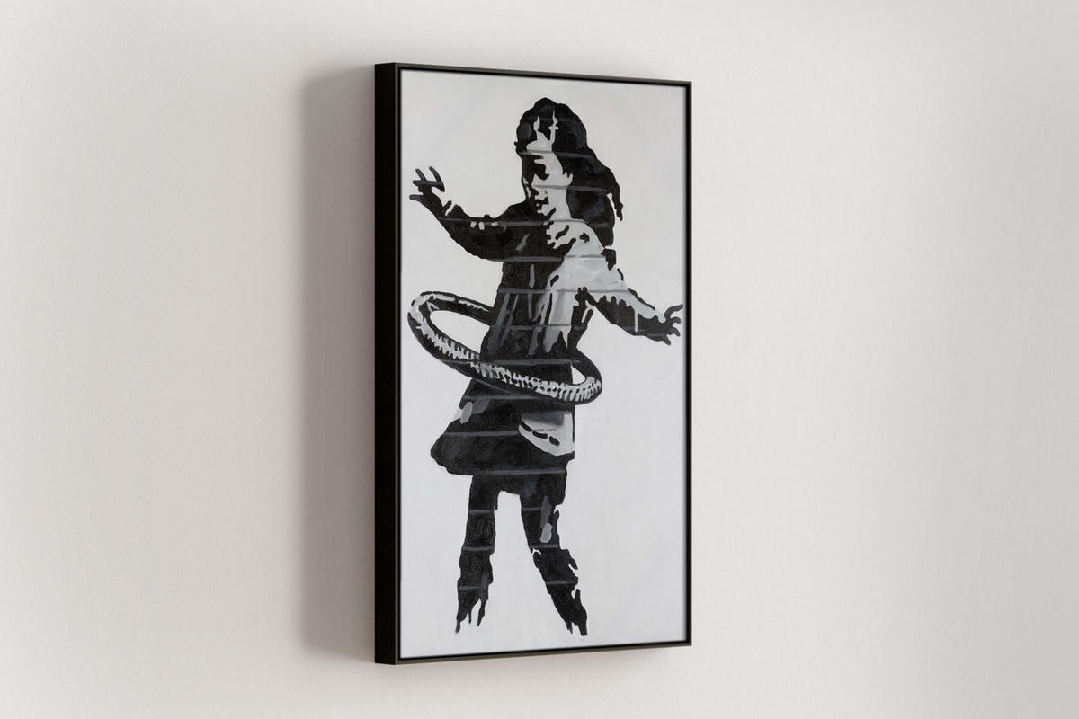 OLEJOMAĽBA 60/90 cm, Zvieratá - čierna, drevo/textil (60/90cm) - KUNSTLOFT