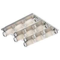 LED DECKENLEUCHTE TUBE Silber Aluminium - Silberfarben, Glas (40/40/8cm) - Esto