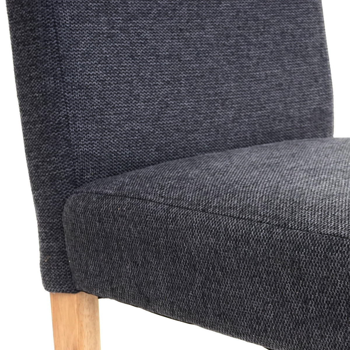 ESSZIMMERSTUHL klassisch und zeitlos 90x43x56cm Sitzhöhe 45cm Stoff/Textil helle Beine Anthrazitgrau - Anthrazit, Textil (43/90/56cm) - CHEFGASTRO