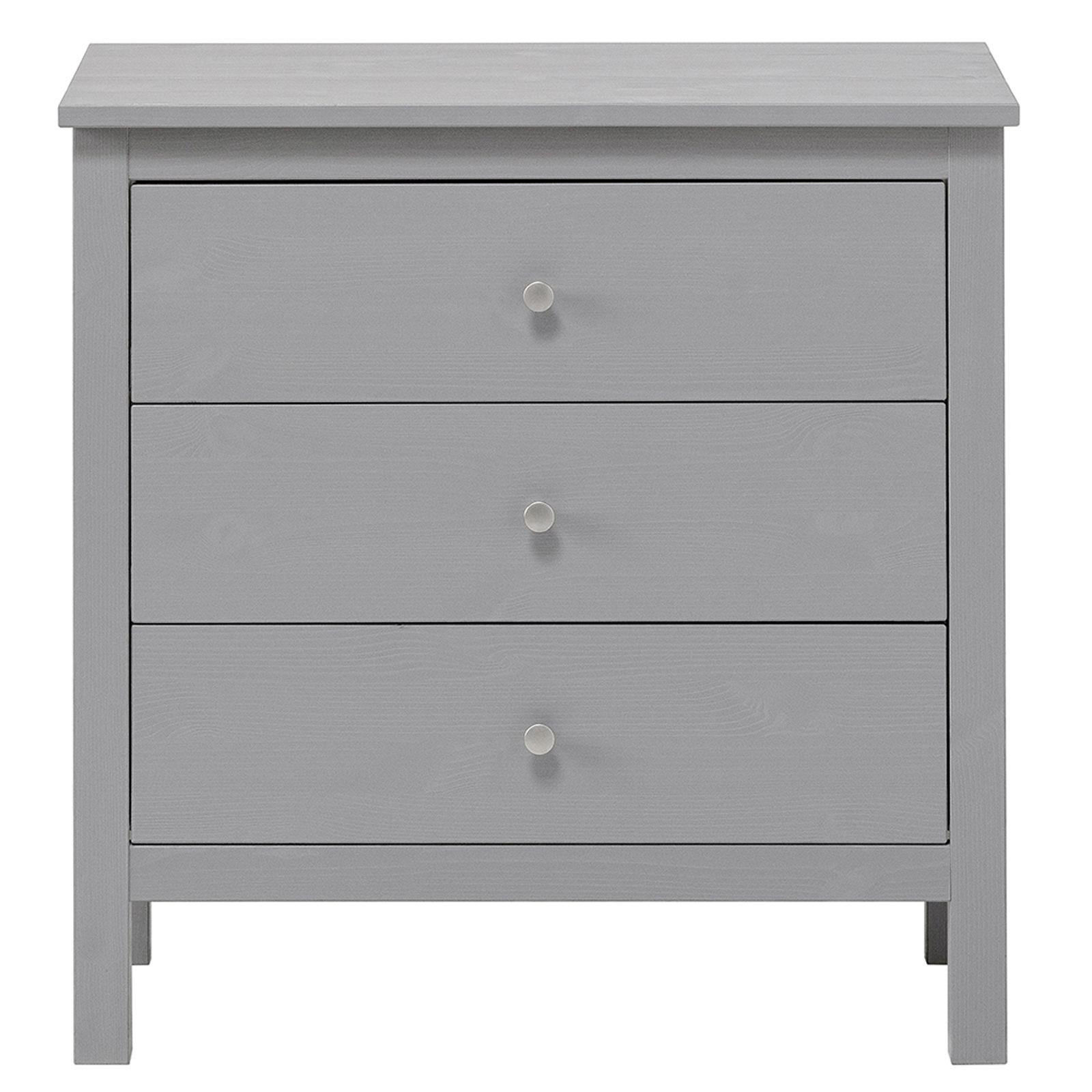 KOMMODE Massivholz 37/75/75 cm - Grau, Holz (75/75/37cm) - hagge home