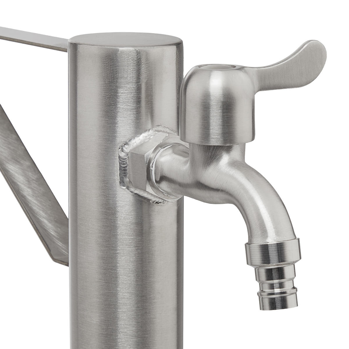 WASSERZAPFSTELLE - Silberfarben, Kunststoff/Metall (29/91/15cm) - Relaxdays