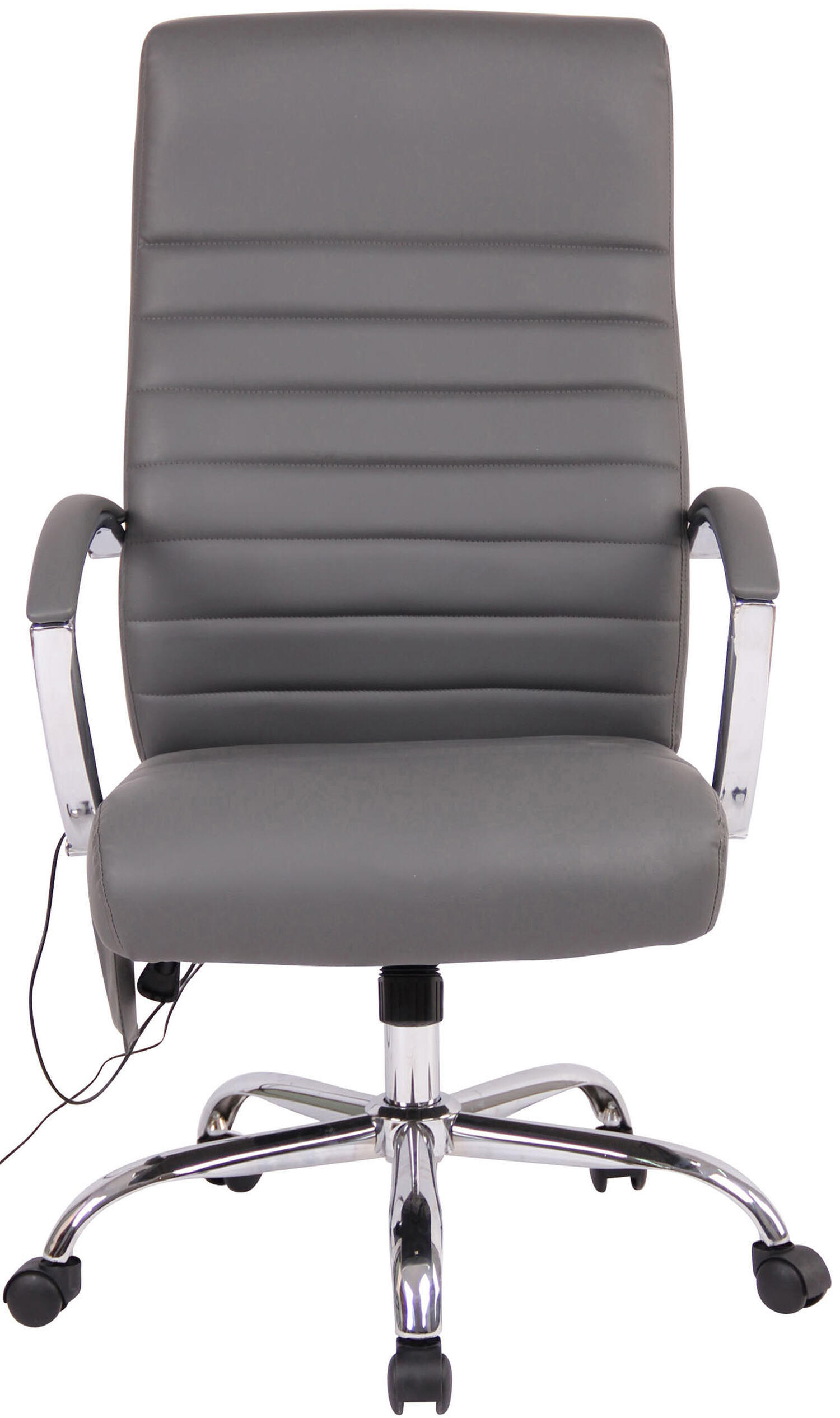 BÜROSTUHL Vallon, Kunstleder mit Massagefunktion Grau - Grau, Kunststoff/Textil (58/123/72cm) - TPFLiving